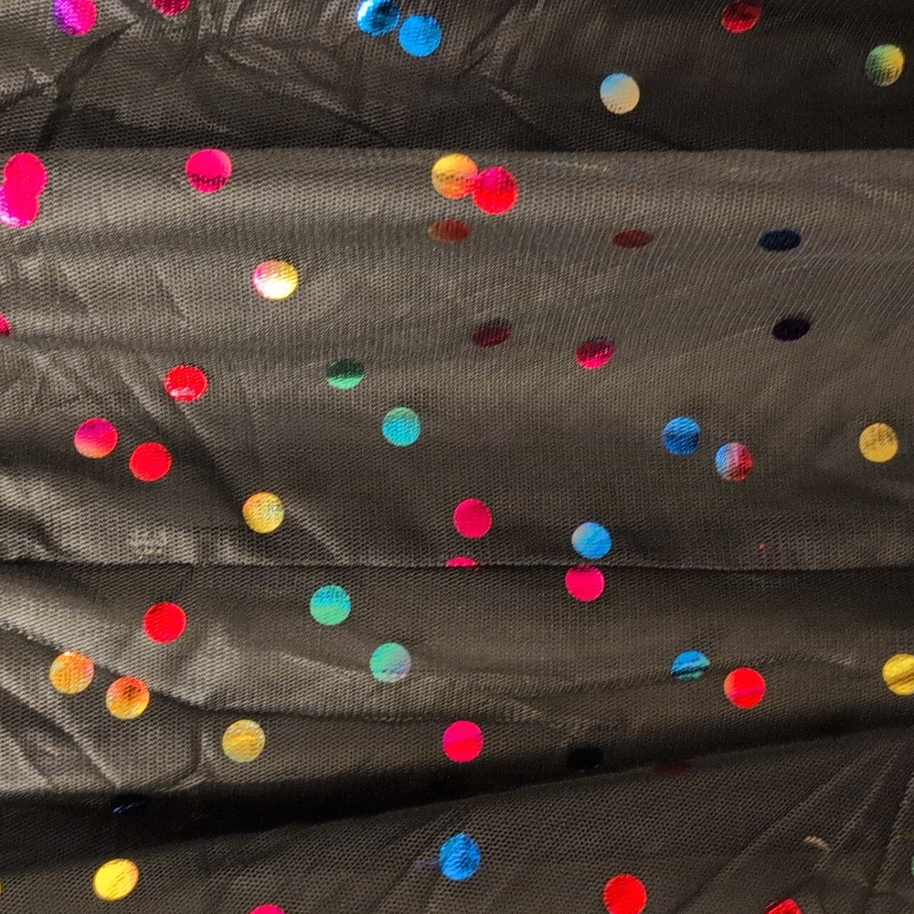 Black And Rainbow Sequin Mesh Party Dress - Picture 12 of 14